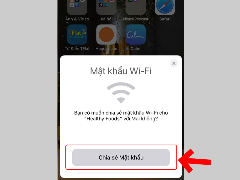 Sau khi m&aacute;y đ&atilde; truy cập WiFi sẽ được hiển thị một th&ocirc;ng b&aacute;o